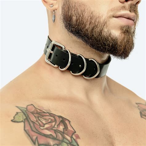 leather submissive collar|BDSM O Ring Submissive Collar, 24.